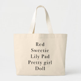 Bolso De Tela Gigante Todos los Nicknames tote bag