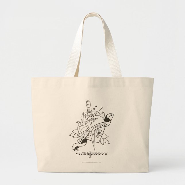 Bolso De Tela Gigante Tom and Jerry Enemies Forever 1 (Frente)