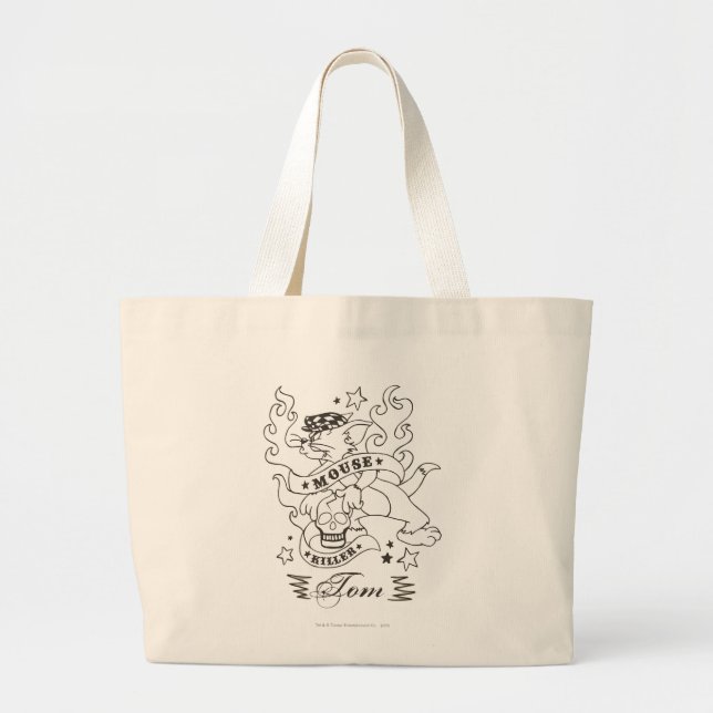 Bolso De Tela Gigante Tom Mouse Killer Tattoo 1 (Frente)