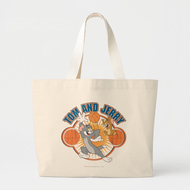 Bolso De Tela Gigante Tom y Jerry Basketball 4 (Frente)