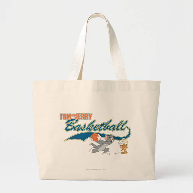 Bolso De Tela Gigante Tom y Jerry Basketball 5 (Frente)