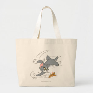 Bolso De Tela Gigante Tom y Jerry Chase Turn