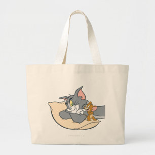 Bolso De Tela Gigante Tom y Jerry en la almohada