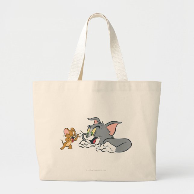 Bolso De Tela Gigante Tom y Jerry Make Faces (Frente)
