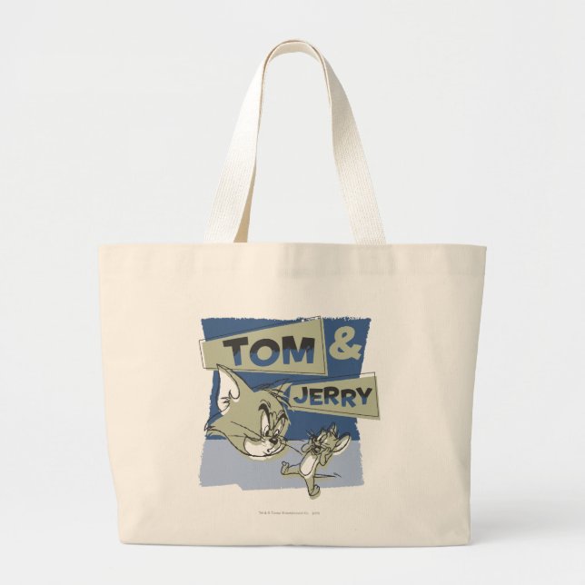 Bolso De Tela Gigante Tom y Jerry Scardey Mouse (Frente)
