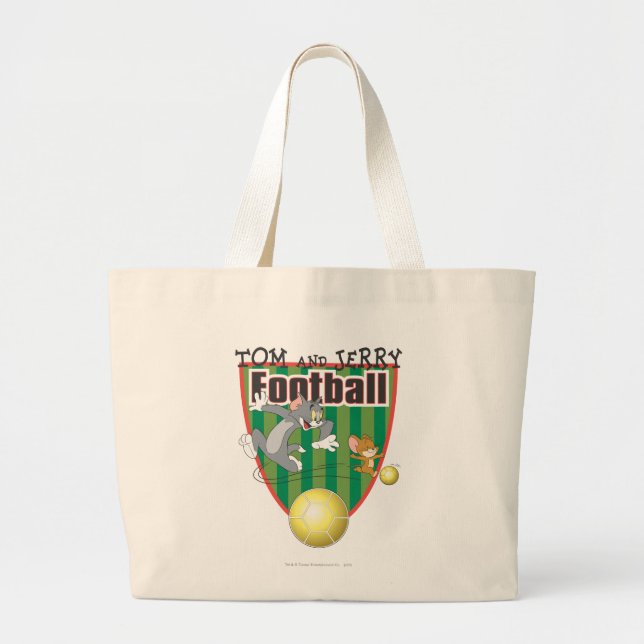 Bolso De Tela Gigante Tom y Jerry Soccer (fútbol) 6 (Frente)