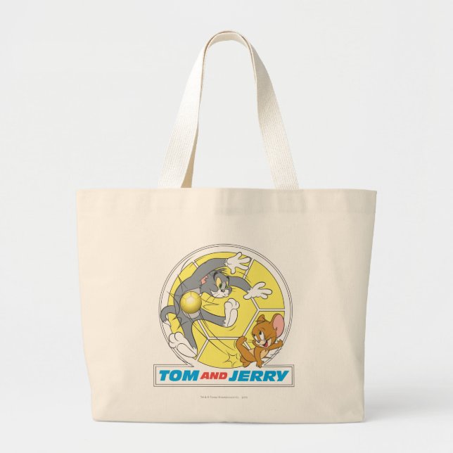 Bolso De Tela Gigante Tom y Jerry Soccer (fútbol) 8 (Frente)