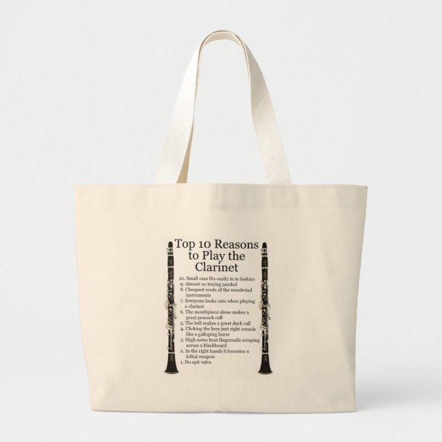 Bolso De Tela Gigante Top 10 del Clarinet (Frente)
