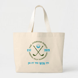 Bolso De Tela Gigante Torneo de Golf Familiar | Logotipo Personalizado