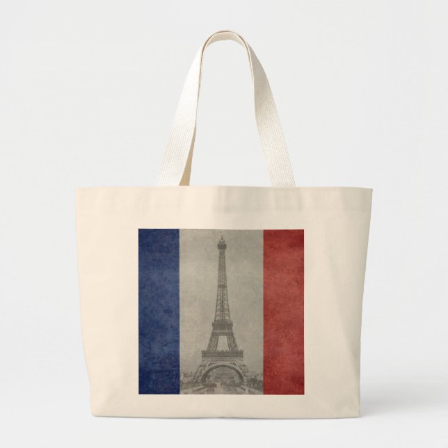 Bolso De Tela Gigante Torre Eiffel, París Francia (Frente)