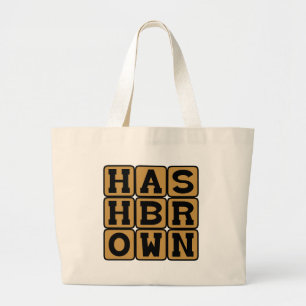 Bolso De Tela Gigante Torta de patatas para desayunar Hash Brown
