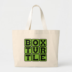 Bolso De Tela Gigante Tortuga de caja, reptil con caparazón