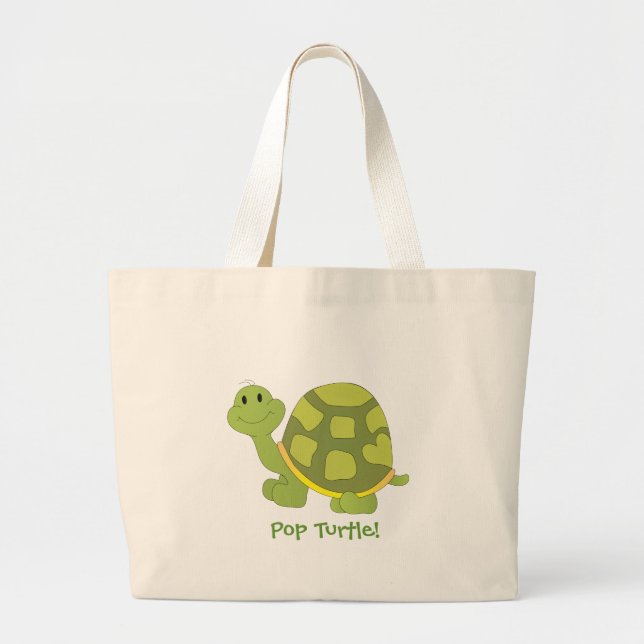 Bolso De Tela Gigante ¡Tortuga pop! (Frente)