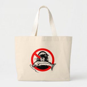 Bolso De Tela Gigante Tote Algodón del Ladrón Salmon
