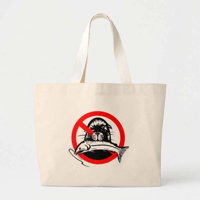 Bolso De Tela Gigante Tote Algodón del Ladrón Salmon (Frente)