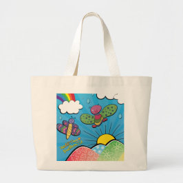 Bolso De Tela Gigante Tote - Amar la lluvia - Buellton.Art