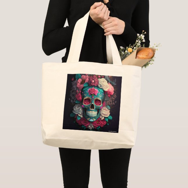 Bolso De Tela Gigante Tote artístico Catrina Skull (Anverso (producto))