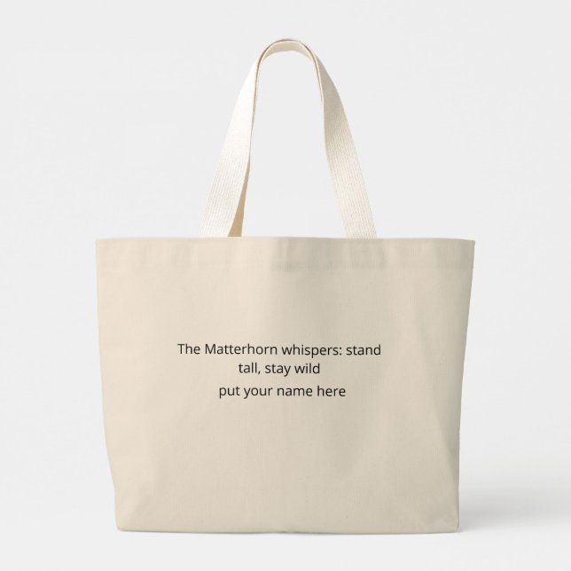 Bolso De Tela Gigante Tote Bag (Reverso)