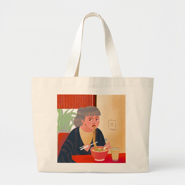 Bolso De Tela Gigante Tote-bag-1-noodle (Frente)