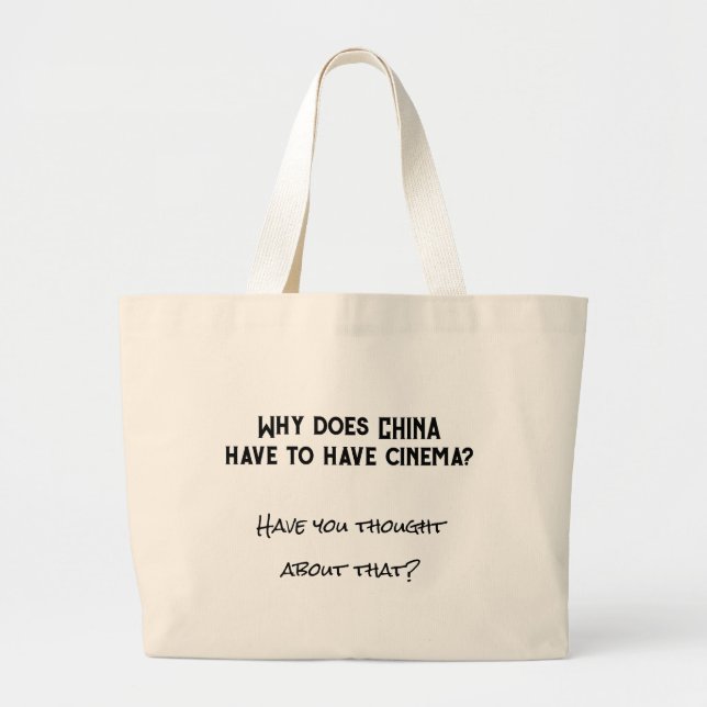 Bolso De Tela Gigante Tote Bag China Shitnema (versión en inglés) (Frente)