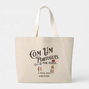 Bolso De Tela Gigante Tote Bag Com um Portugues por perto