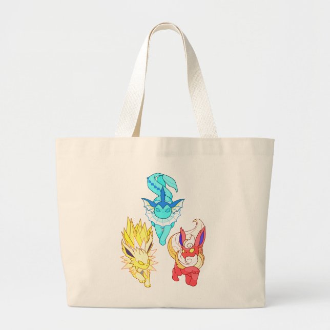 Bolso De Tela Gigante Tote bag Evoli Pokemon (Frente)