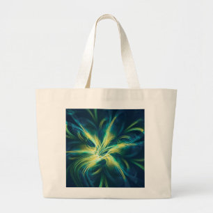 Bolso De Tela Gigante Tote Bag Fractal Flower Blue Palette