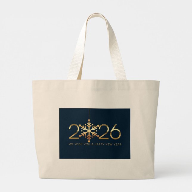 Bolso De Tela Gigante Tote Bag-Happy New Year 2026  (Reverso)