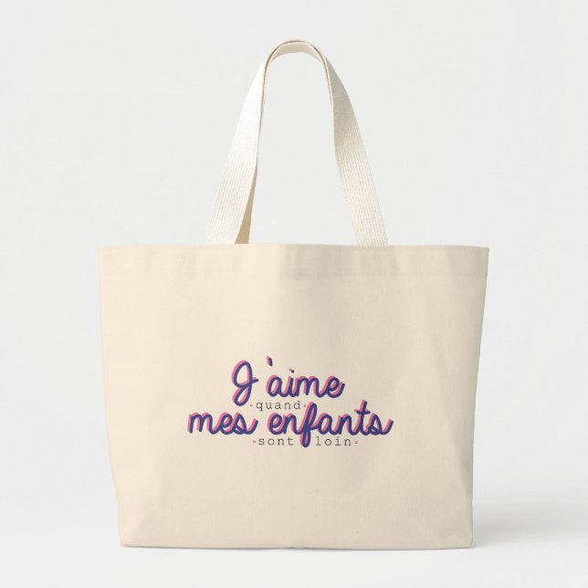 Bolso De Tela Gigante Tote bag J'aime mes enfants (Frente)