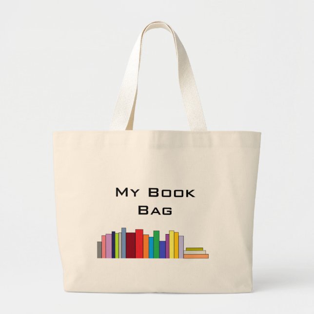 Bolso De Tela Gigante tote "Bolsa del Libro" (Frente)