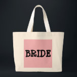 BOLSO DE TELA GIGANTE TOTE BRIDE<br><div class="desc">TOTE BRIDE con fondo rosa</div>