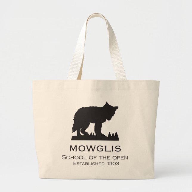 Bolso De Tela Gigante Tote clásico de Mowglis (Frente)