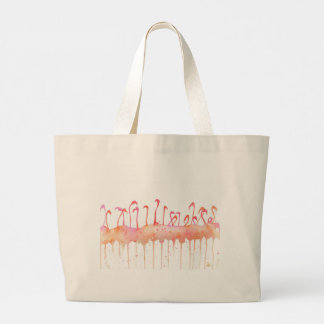 Bolso De Tela Gigante Tote con flamencos