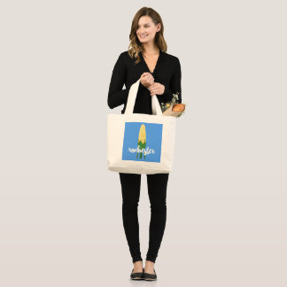 Bolso De Tela Gigante Tote Corn Tower Grocery