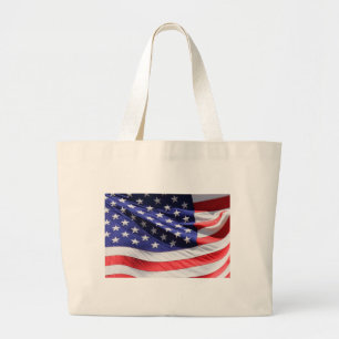 Bolso De Tela Gigante Tote de Bandera de Estados Unidos