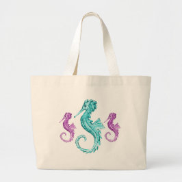 Bolso De Tela Gigante Tote de caballito de mar