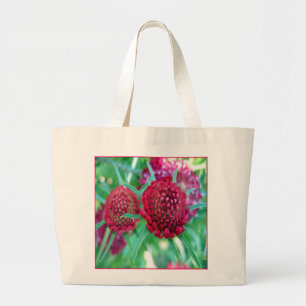 Bolso De Tela Gigante Tote de canvas Red Blooms