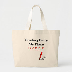 Bolso De Tela Gigante Tote de clasificación del fiesta