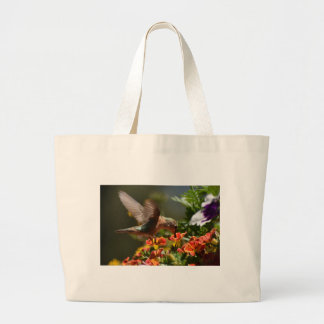 Bolso De Tela Gigante Tote de colibrí