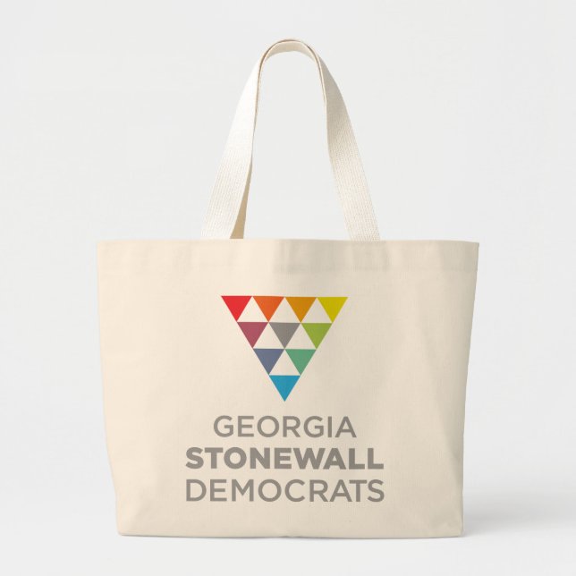 Bolso De Tela Gigante Tote de Georgia Stonewall Demócratas (Frente)