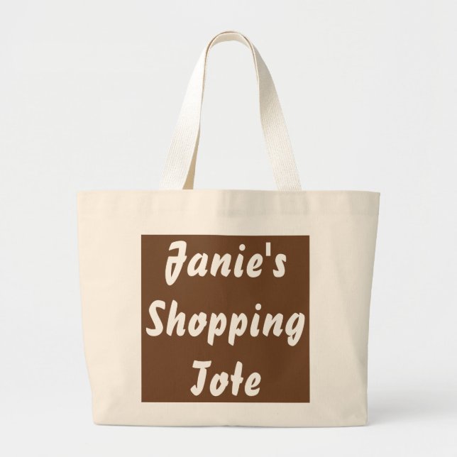 BOLSO DE TELA GIGANTE TOTE DE GRUPO PERSONALIZADO JUMBO BAGAS NATURALES (Frente)