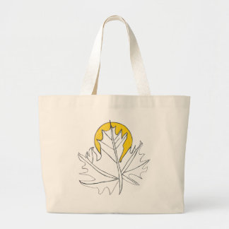 Bolso De Tela Gigante Tote de Hoja de Roble