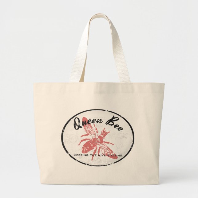 Bolso De Tela Gigante Tote de la abeja reina (Frente)