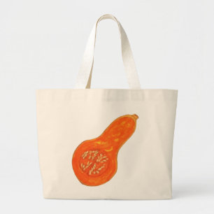Bolso De Tela Gigante Tote de la calabaza moscada