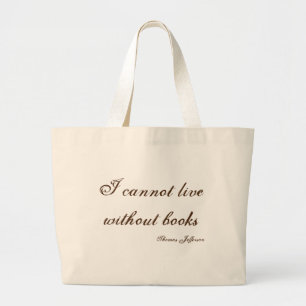 Bolso De Tela Gigante Tote de la cita de Thomas Jefferson