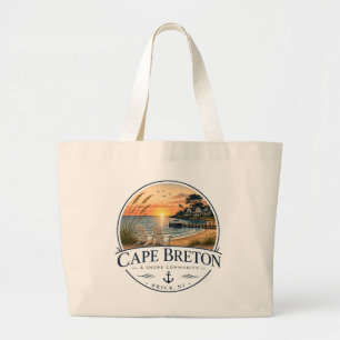 Bolso De Tela Gigante Tote de la comunidad de la costa de Cape Breton