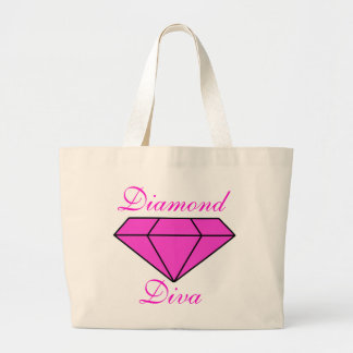 Bolso De Tela Gigante Tote de la diva del diamante