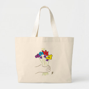 Bolso De Tela Gigante tote de la flor