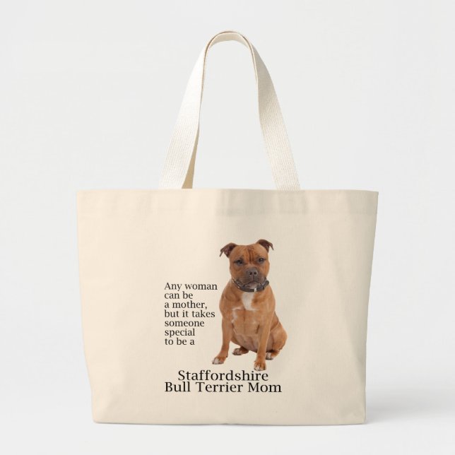 Bolso De Tela Gigante Tote de la mamá de Staffie (Frente)
