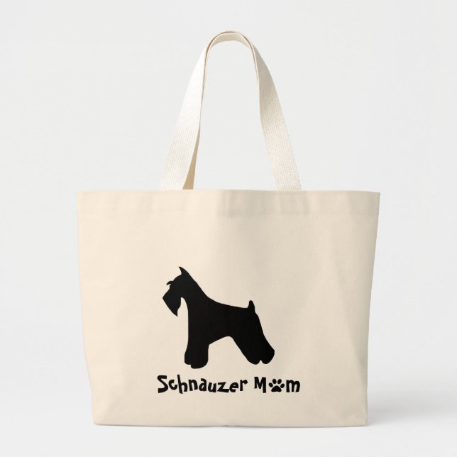 Bolso De Tela Gigante Tote de la mamá del Schnauzer (Frente)